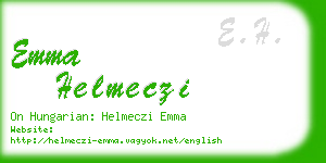 emma helmeczi business card
